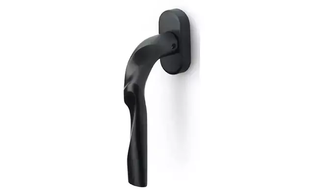 Draaikiep raamkruk Links Mat zwart PVD Zaha Hadid Eleez ZH100-DK-O