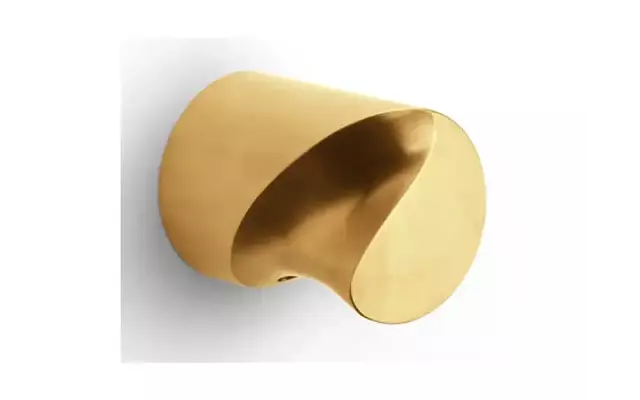 Voordeurknop Mat goud PVD Zaha Hadid Eleez ZH200V