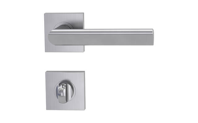 Griffwerk Deurklink TRI 134 Rvs vierkante rozet + toiletsluiting