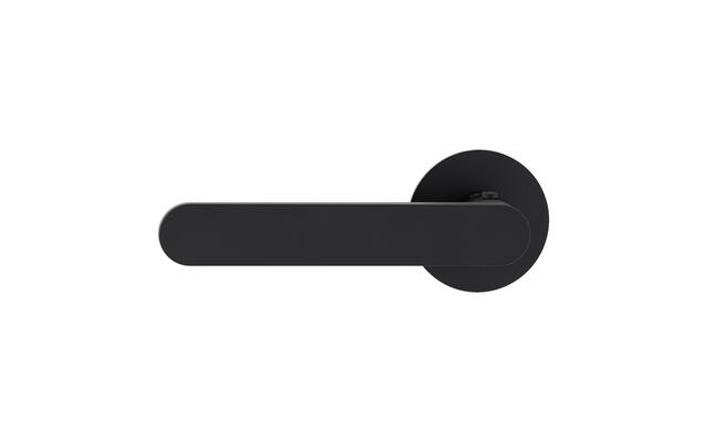 Griffwerk Deurklink Avus Piatta S Smart2Lock Grafietzwart Links rond vlak rozet