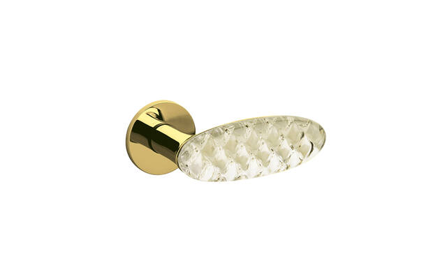 Olivari deurkruk Crystal Diamond op rozet messing PVD