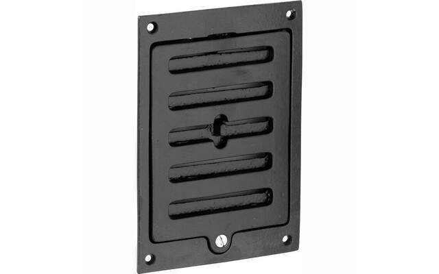 Ventilatierooster Gent rechthoek afsluitbaar ijzer zwart 170x120mm