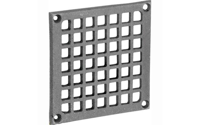 Ventilatierooster Carree 150x150mm ijzer blank
