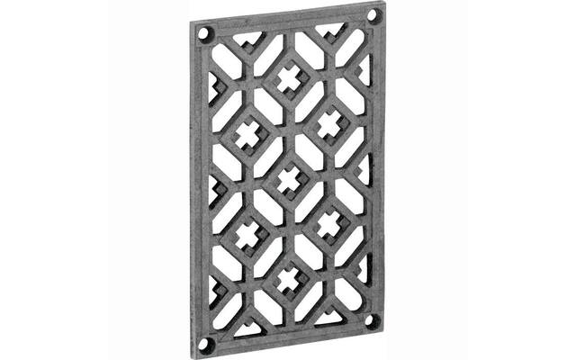 Ventilatierooster Versailles 160x100mm ijzer blank