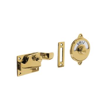 Intersteel WC-overslag met bocht vrij/bezet Messing