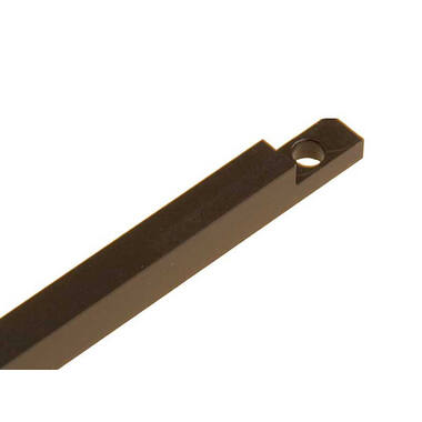 Espagnoletstang Zwart Vierkant Bal 150 cm