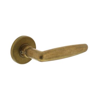 Intersteel Deurkruk Sophie met rozet 49x7mm verdekt Messing antiek