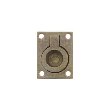 Intersteel Luikring rechthoekig 41 x 31 mm Messing getrommeld