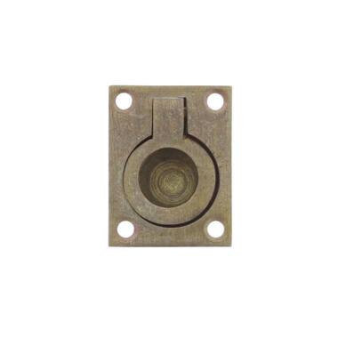 Intersteel Luikring rechthoekig 50 x 39 mm Messing getrommeld