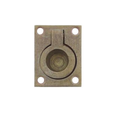 Intersteel Luikring rechthoekig 65 x 49 mm Messing getrommeld