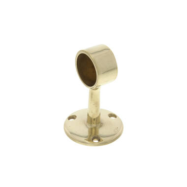 Leuningoog dicht voor buis 25 mm messing ongelakt