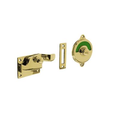 Intersteel WC-overslag met bocht rood/groen Messing gelakt