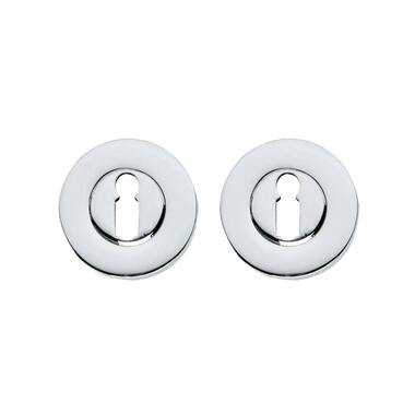 Sleutelrozet rond verdekt chroom 50mm