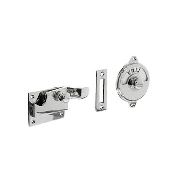 Intersteel WC-overslag met bocht vrij/bezet Chroom