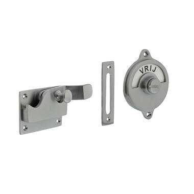 Intersteel WC-overslag met bocht vrij/bezet Chroom mat
