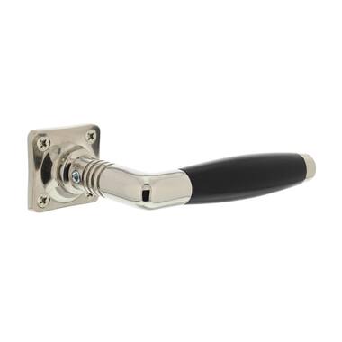 Intersteel Deurkruk Ton basic met rozet 38x38x6mm nikkel/zwart