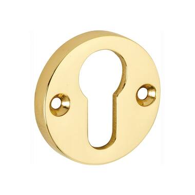 Profielcilinderrozet Messing rond opschroevend 50mm