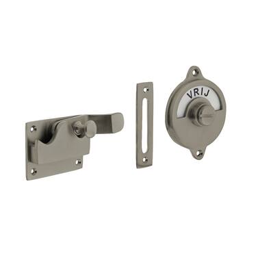 Intersteel WC-overslag met bocht vrij/bezet Mat nikkel