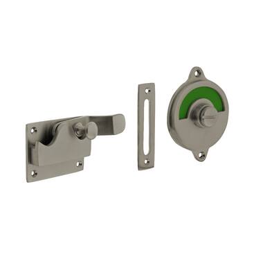 Intersteel WC-overslag met bocht rood/groen Mat nikkel