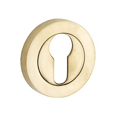 Profielcilinderrozet Messing rond overschroef 50mm