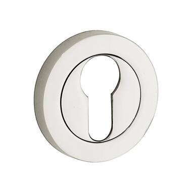 Profielcilinderrozet Nikkel rond overschroef 50mm