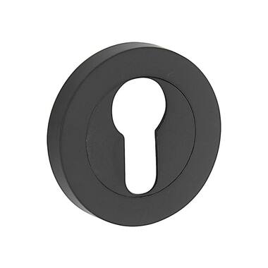 Profielcilinderrozet Zwart rond overschroef 50mm