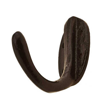Kapstokhaak Gietijzer zwart Rustico 60 mm