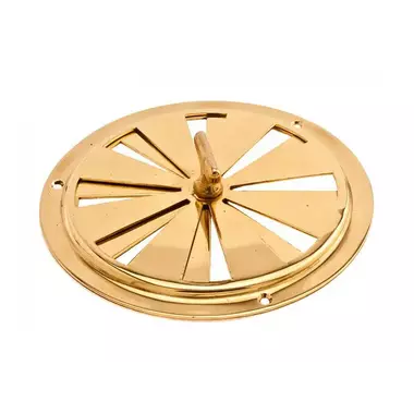 Ventilatierooster massief Messing afsluitbaar rond 175mm