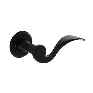 Intersteel Deurkruk Lepel met rozet 50x5mm schroefgat mat zwart