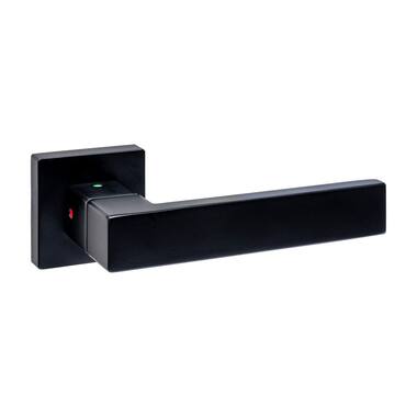 Intersteel Deurkruk Cunera met blokkeer mechanisme op rozet verdekt 52x52x10mm met nokken zwart