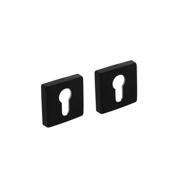 Profielcilinderrozet 50x50x10 mm Zwart