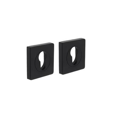 Intersteel Profielcilinderrozetten verdekt 55x55x10mm Zwart