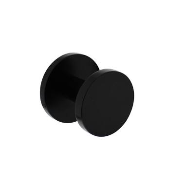 Intersteel Voordeurknop rond 55 mm eenzijdige montage aluminium zwart