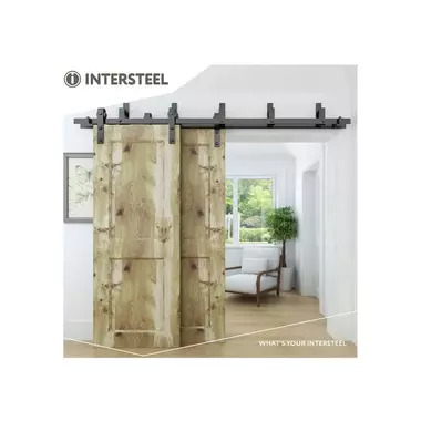 Intersteel Set van 5 wandsteunen voor dubbele schuifdeuren mat zwart