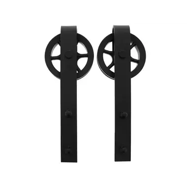 Intersteel Set van 2 hangrollen Wheel 340 mm mat zwart