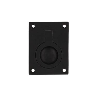 Intersteel Luikring rechthoekig 65 x 49 mm mat zwart