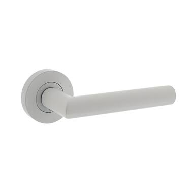 Intersteel Deurkruk Bastian op ronde rozet 52x10mm wit