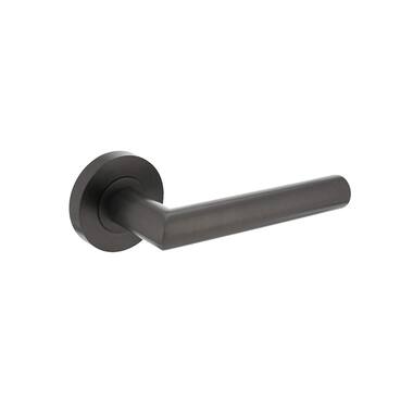 Intersteel Deurkruk Bastian op ronde rozet 52x10 mm antracietgrijs