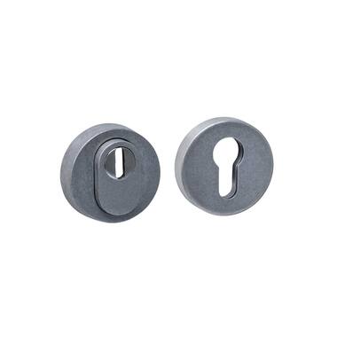 Intersteel SKG3 veiligheidsrozetten rond verdekt 52x12mm profielcilindergat met kerntrekbeveiliging rvs getrommeld