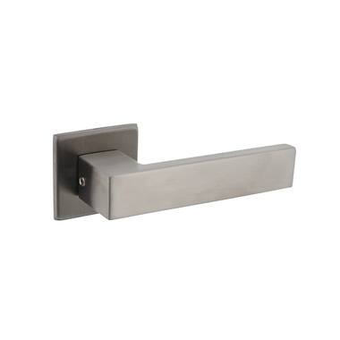 Intersteel Deurkruk Amsterdam op vierkante rozet 50x50x5 mm RVS