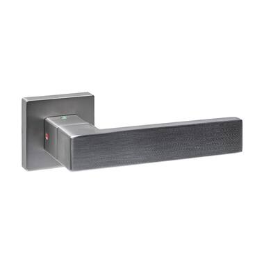 Intersteel Deurkruk Cunera met blokkeer mechanisme op rozet verdekt 52x52x10mm met nokken rvs