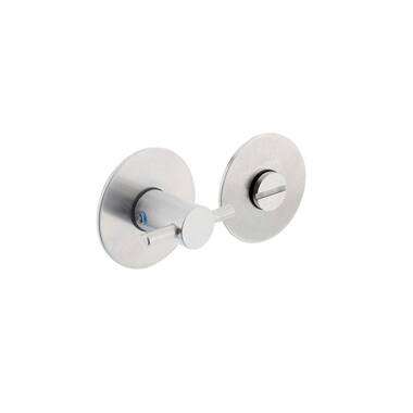 Intersteel Rozet met toilet-/badkamersluiting 55x2 mm zelfklevend rvs geborsteld