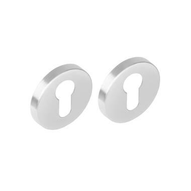 Profielcilinderrozetten verdekt rond 53x8mm met nokken RVS