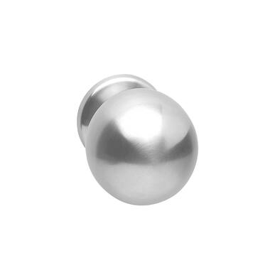 Intersteel Voordeurknop bol rond 75mm eenzijdige montage rvs geborsteld