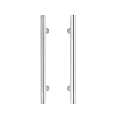 Intersteel Deurgrepen T-vorm rond 25 mm - 1200 mm rvs geborsteld