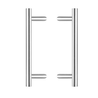 Intersteel Deurgrepen set T-schuin rond 30 mm - 500 mm rvs geborsteld