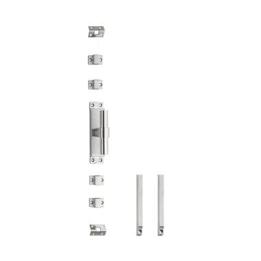Intersteel Kruk-espagnolet rechts T-recht met stangenset 2x 1245 mm rvs geborsteld