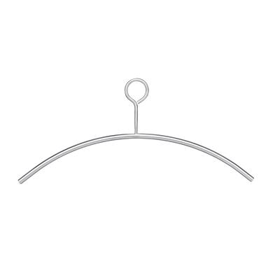 Intersteel Kledinghanger rvs geborsteld dicht oog