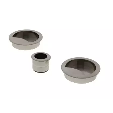 Schuifdeurkom Mat nikkel set