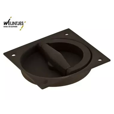 Komkruk Zwart gelakt 90 x 90 mm